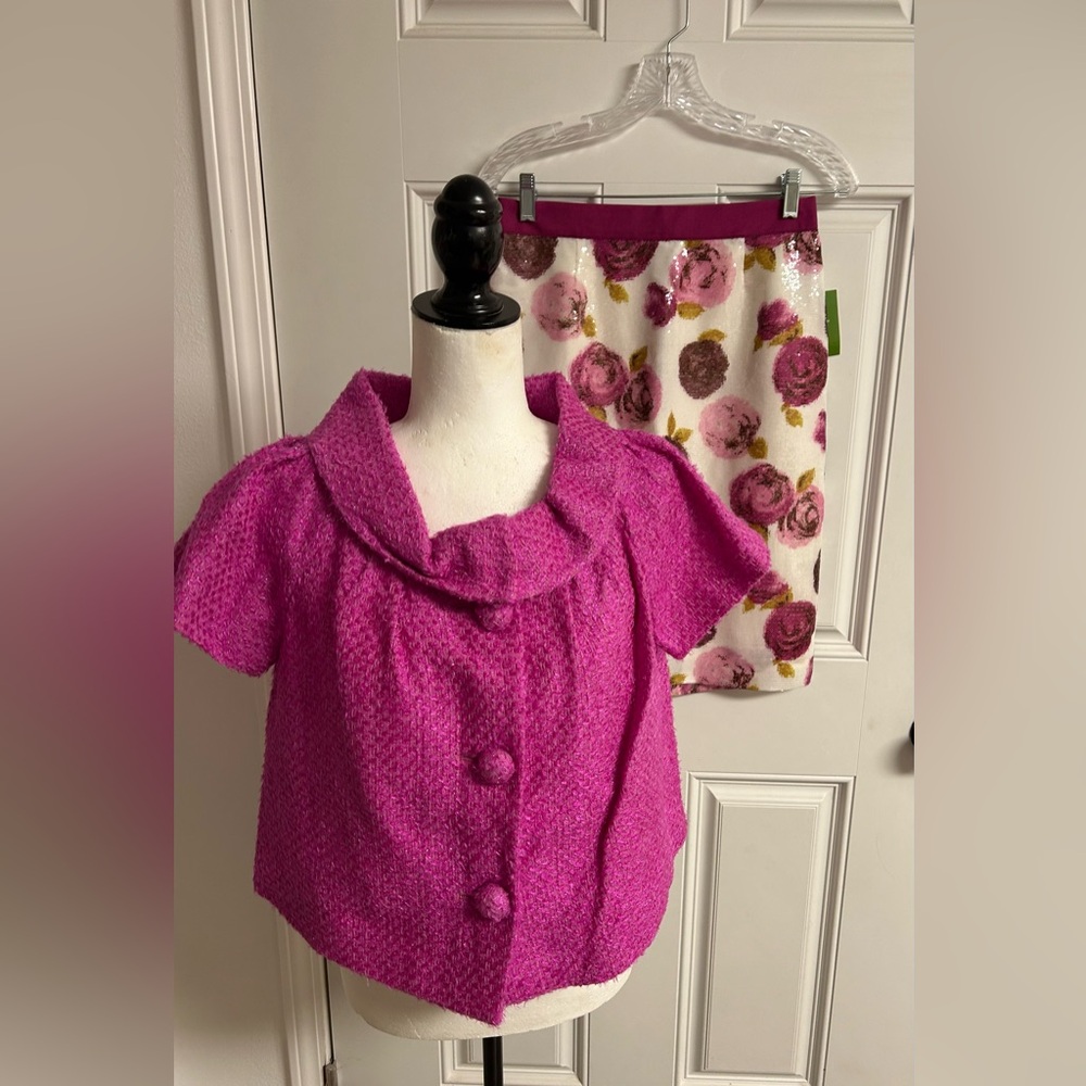 Kate Spade Shimmer Pink Skirt Set NWT Size Small/4